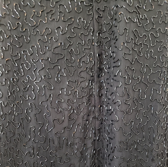 Vintage 1980s Floral Beaded and Sequin Dress - Picture 14 of 14